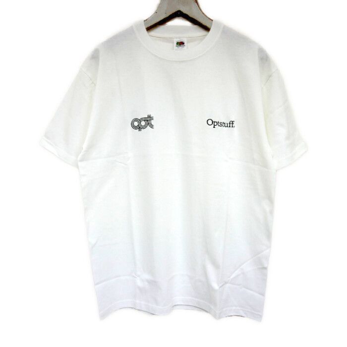 Optstuff×FRUIT OF THE LOOM FOTL オプトスタフ フルーツオブザルーム 正規 PACK TEE T-SHIRT パックTシャツ ロゴ刺繍 WHITE ホワイト 白 M