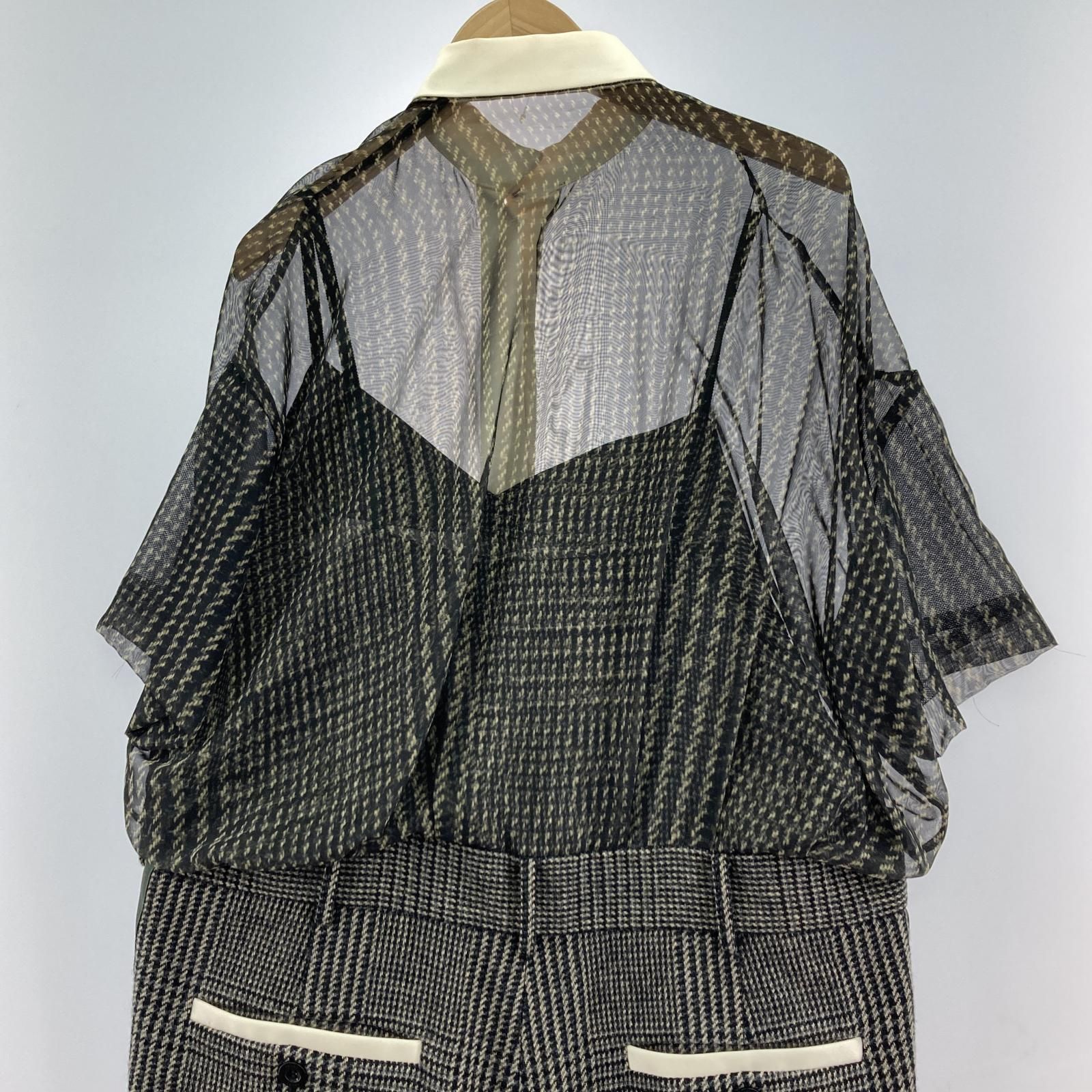 sacai 20ss シースルードッキングワンピース 1 カーキ