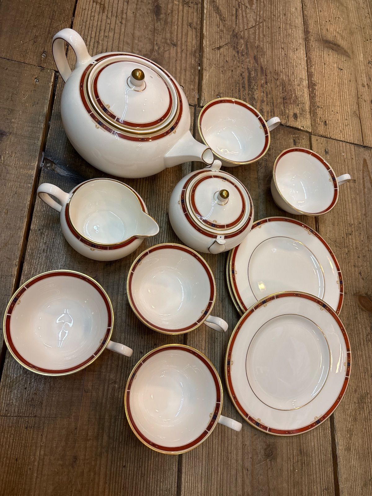 〇 ウェッジウッドセット COLORADO ウェッジウッドコロラド 黒壺 WEDGWOOD