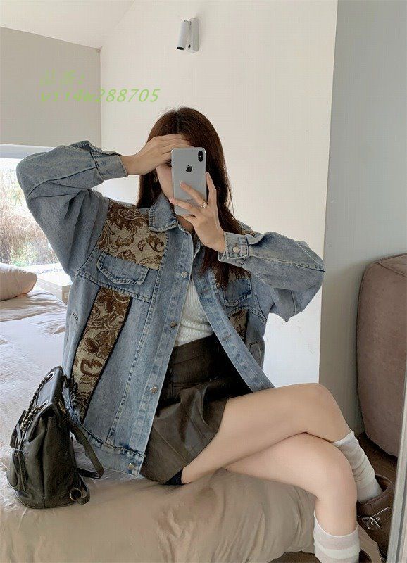 デニムジャケット韓国ファッ