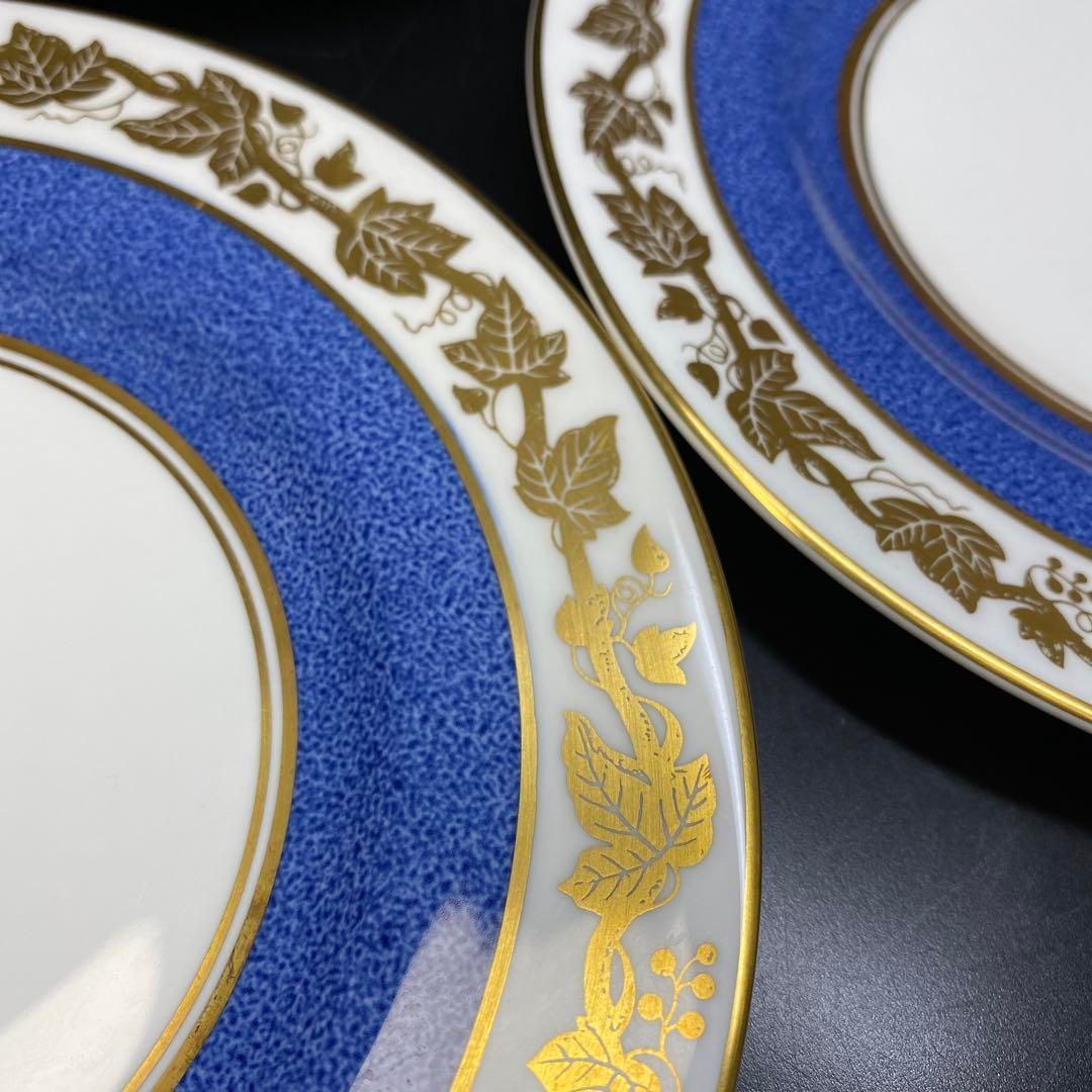 ホワイトホールパウダーブルーデザートプレート6枚