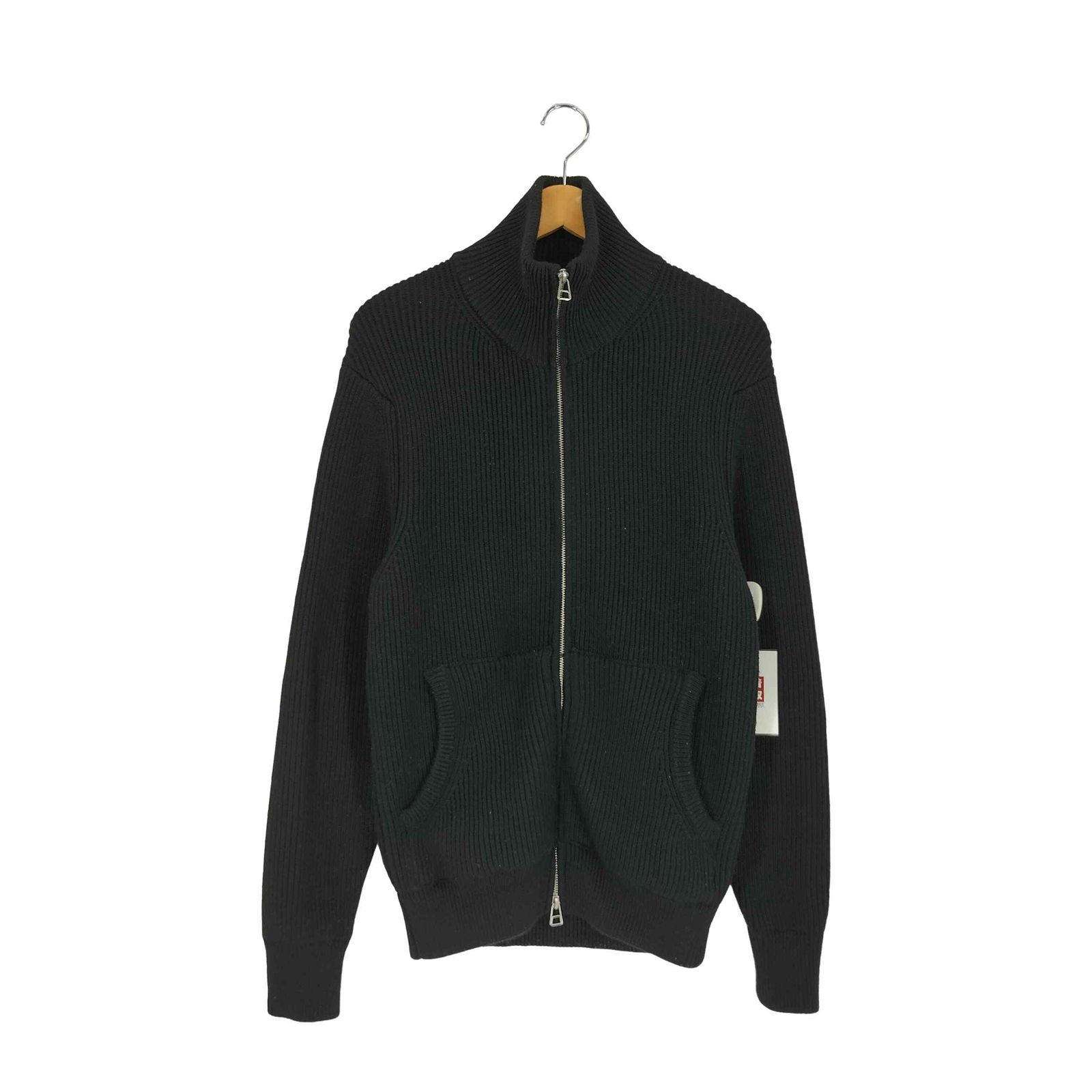 ZARA ORIGINS リブ編みジップカーディガン　OVY ZARA ORIGINS リブ編みジップカーディガン OVY