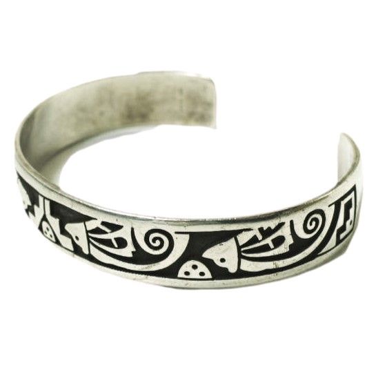 Marcus Lomayestewa マーカス・ロマイェスティワ ホピ族 Overlay Bracelet オーバーレイバングル シルバー インディアンジュエリー アクセサリー g17760