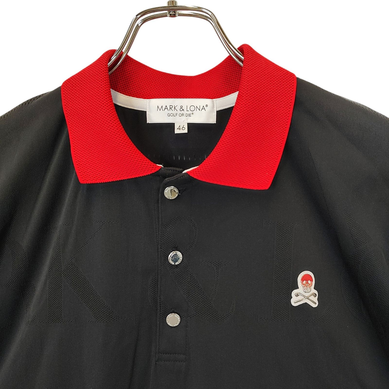 MARK&LONA マークアンドロナ　メンズポロシャツ　レッド MARK & LONA（マークアンドロナ）の「L.A Polo（ポロシャツ