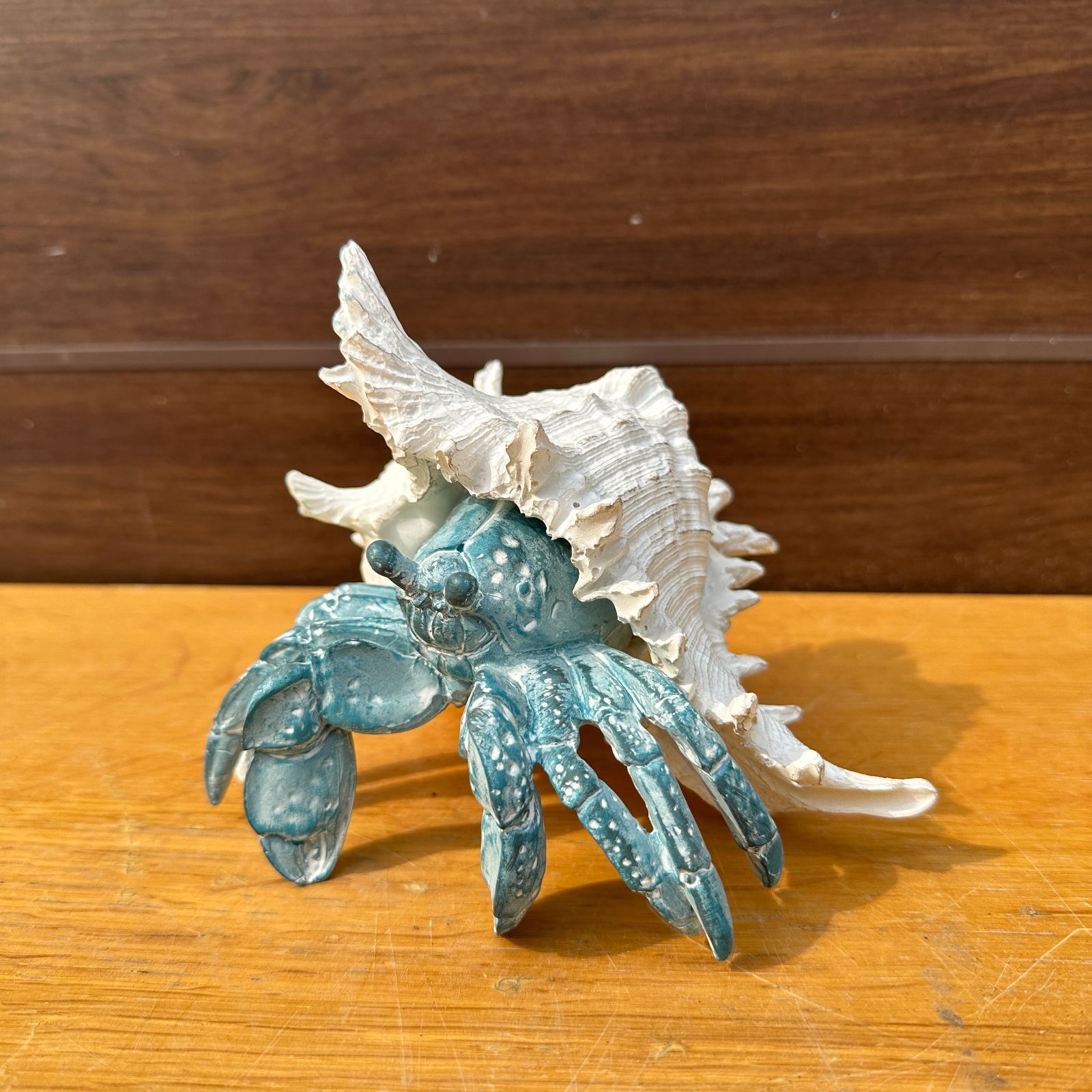 鮮やかなブルー】⑯ ヤドカリ 置物 オブジェ ブルー 青 Sサイズ 新品