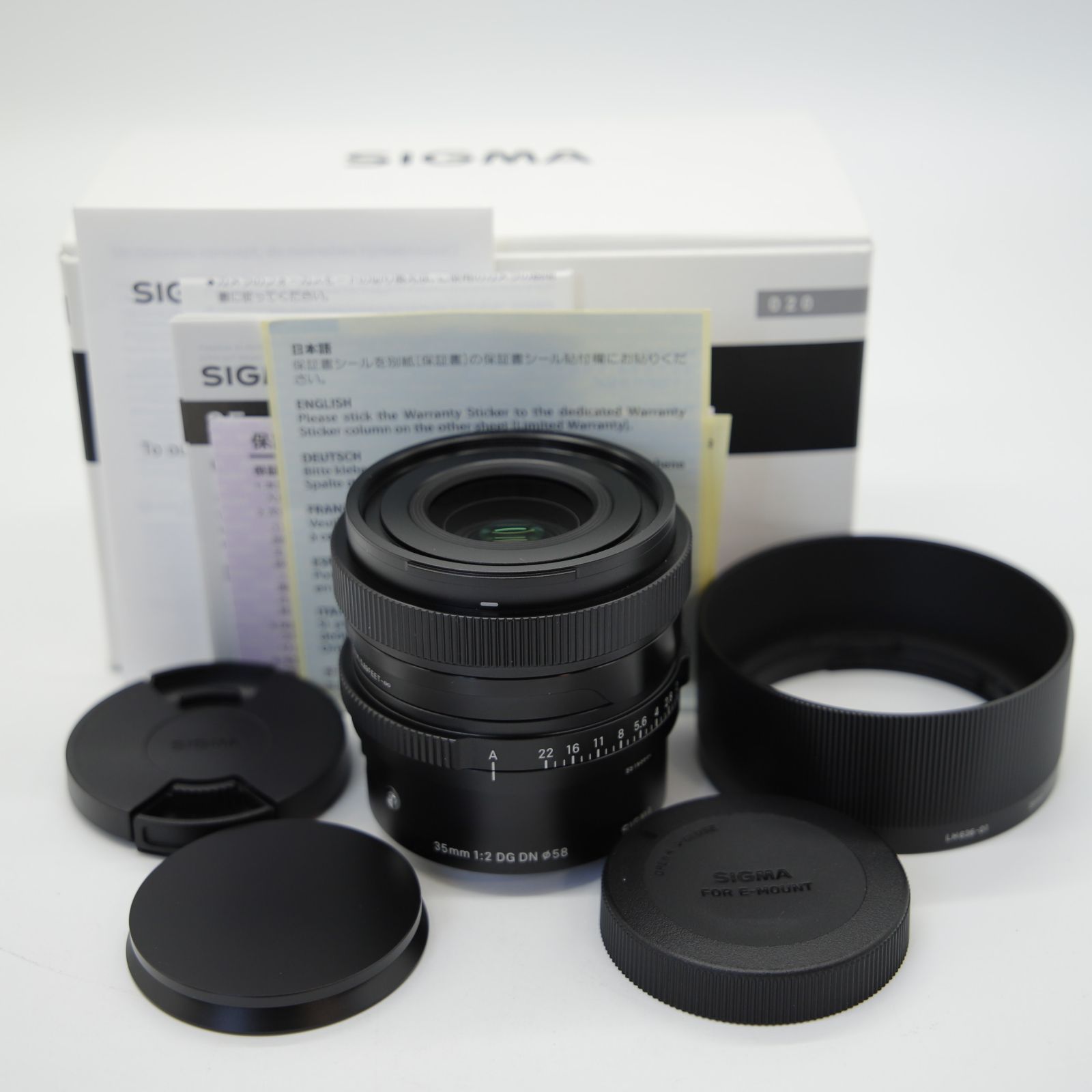 ほぼ シグマ Sigma レンズ 35mm F2 DG DN Sony ソニー Eマウント 単焦点 広角 フルサイズ ミラーレス用 Contemporary