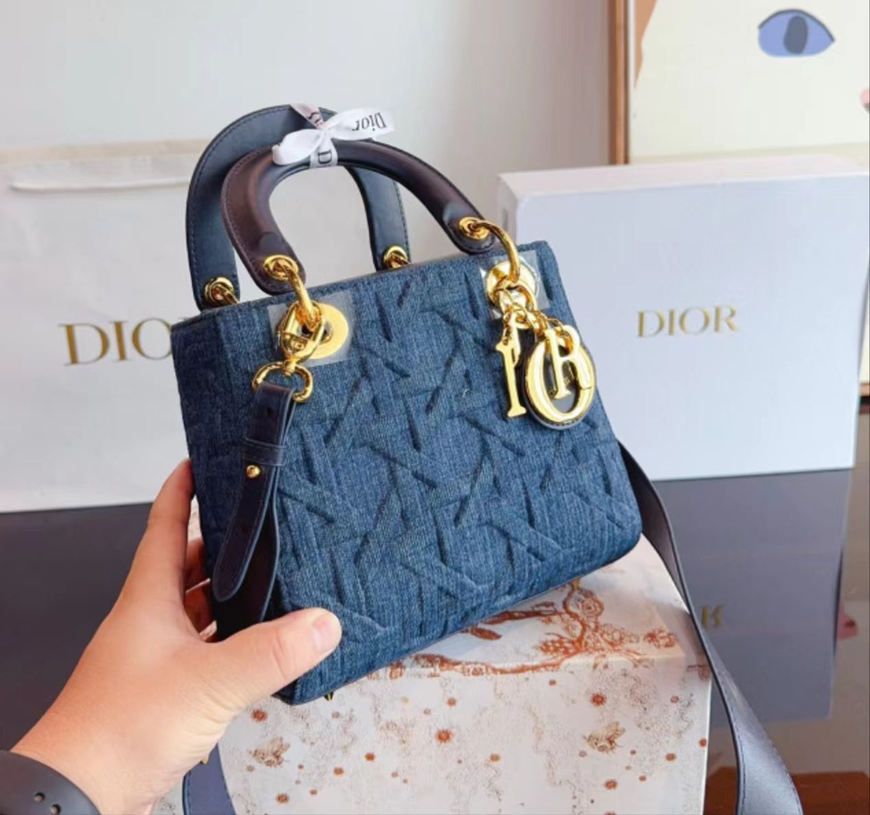 Christian Dior　レディディオール　カナージュ　キルティング 美品