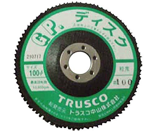 【新品・2営業日で発送】TRUSCO トラスコ中山 ＴＲＵＳＣＯ　ＧＰディスクホイール　垂直植え　１００&Phi;　５枚入　１００＃ GP100 1150341