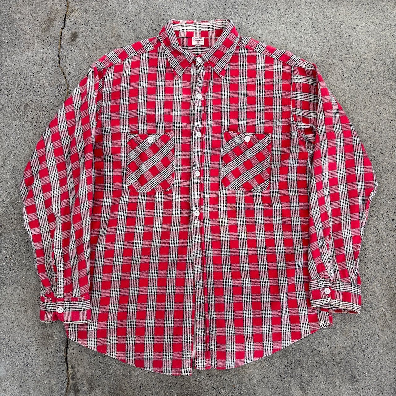 Polar Around 40s~50s Print Flannel Shirt Good Color
