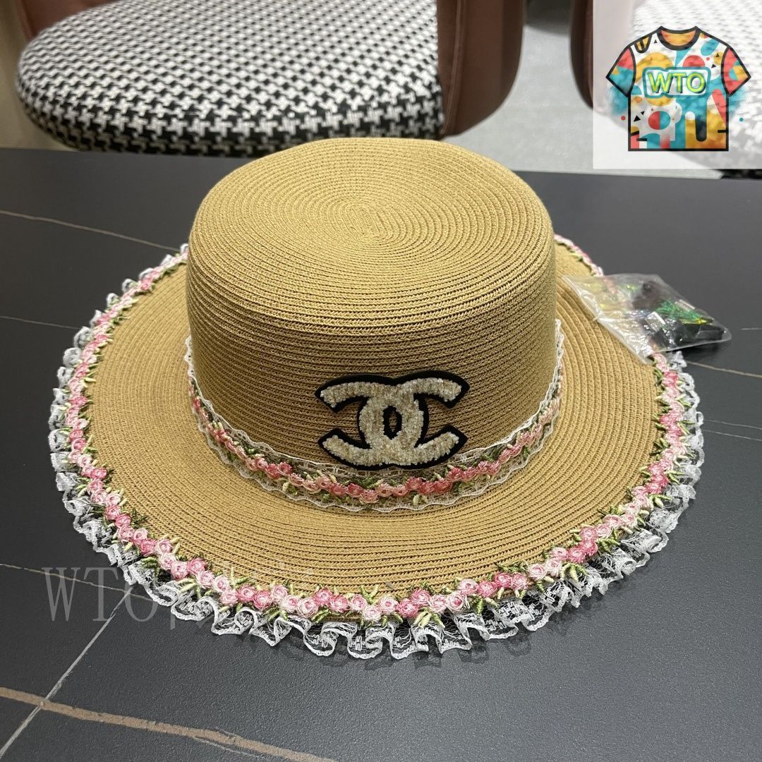 【夏の主役に♡】CHANEL 麦わら×シルクハット 夏の主役に♡】CHANEL 麦わら×シルクハット 帽子（レディース）