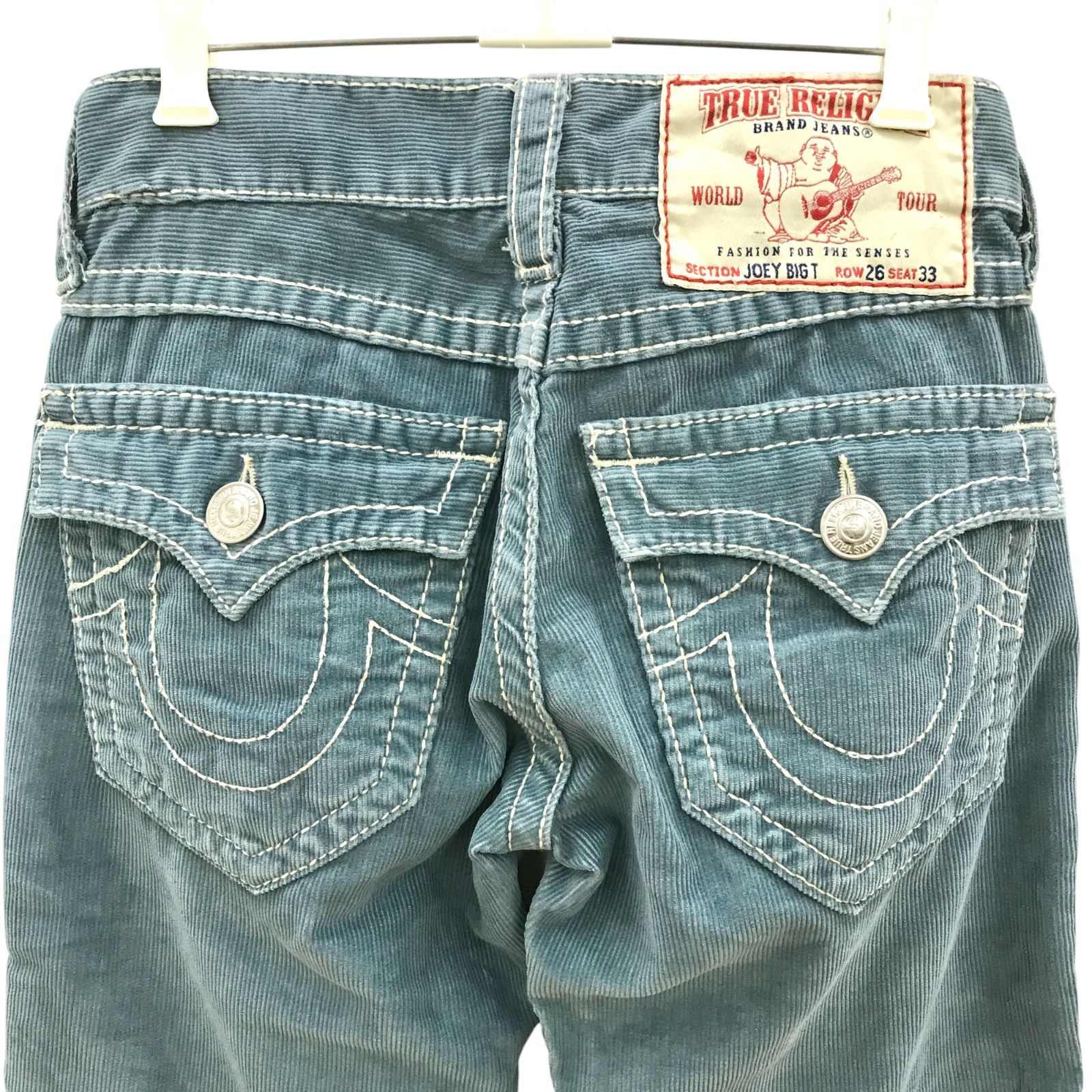 Z1461 TRUE RELIGION コーデュロイパンツ ブーツカット フレア ブルー