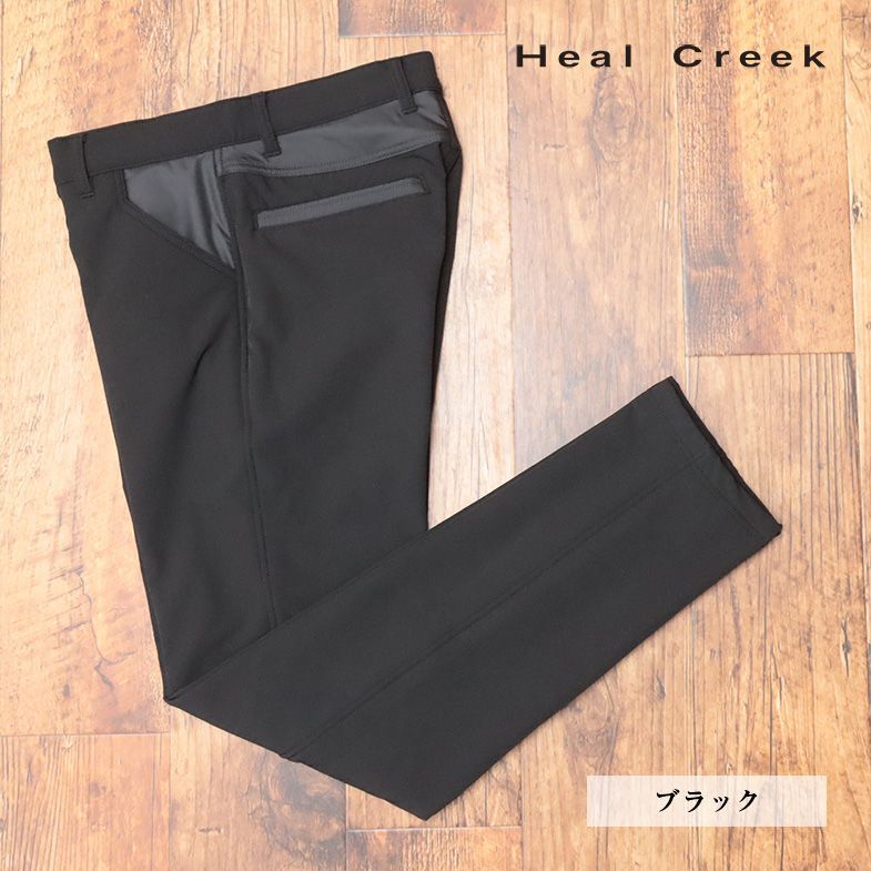 秋冬/Heal Creek/88cm/美脚パンツ 撥水 保温 裏起毛ジャージー 快適 ボールポケット＆グローブホルダー付 ゴルフ 新品/黒/ブラック/jd102/