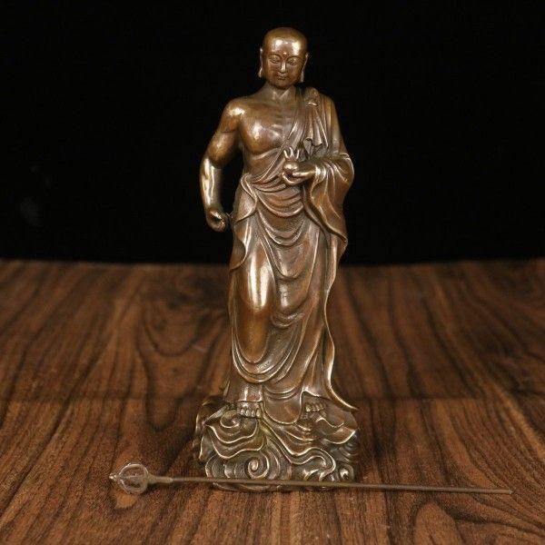 仏教美術 銅像 仏像 地蔵王仏像 家内供養 装飾品 工芸品 置物 仏教美術 仏像 銅像 地蔵王菩薩仏像 奉納 九華山坐蓮地蔵王 工芸
