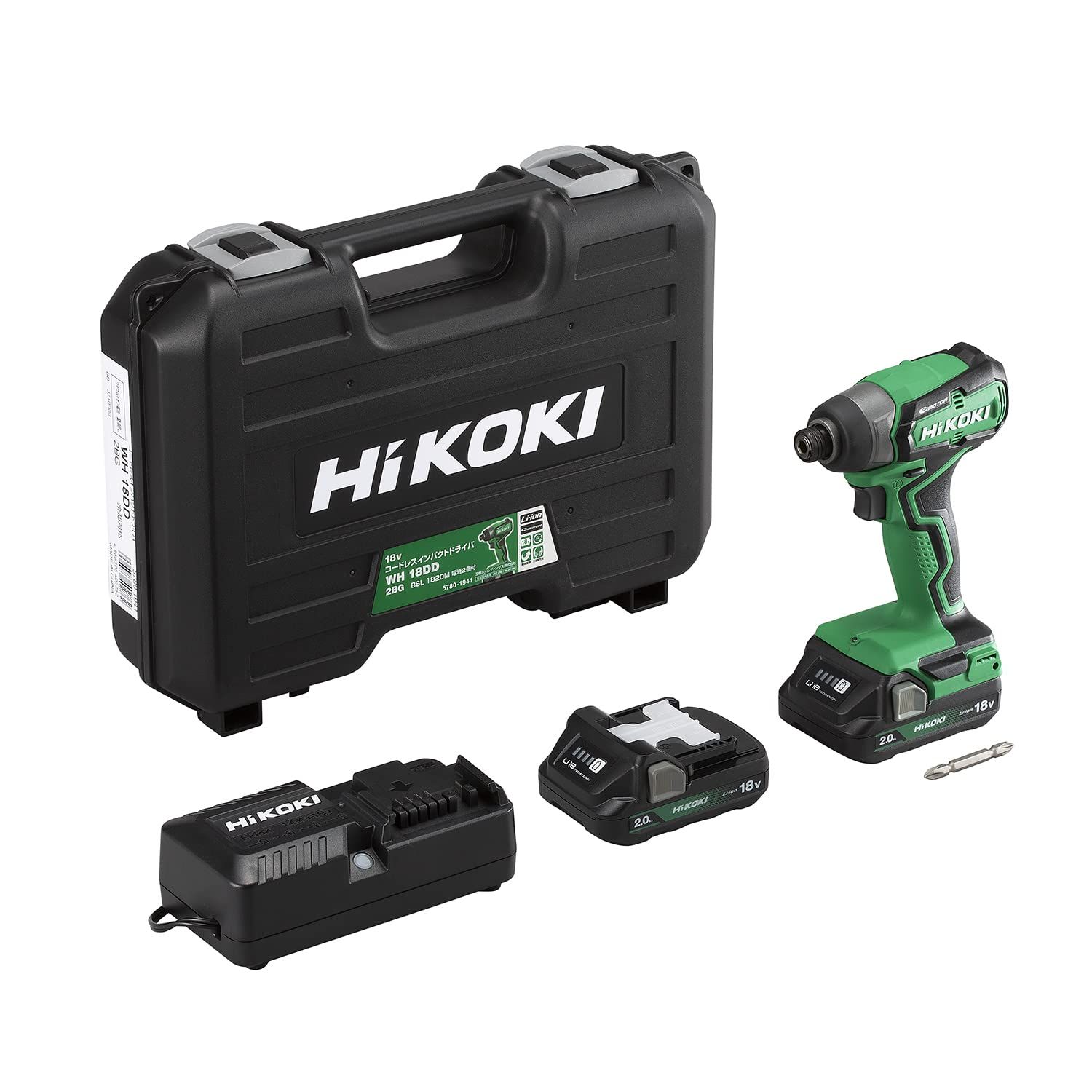 Amazon.co.jp限定】HiKOKI(ハイコーキ) 18V 充電式 インパクトドライバー 初回修理保証付き  18V2.0Ah蓄電池×2個、充電器、ケース付 WH18DD(2BG) [WH18DD(2BG) 単体] - メルカリ