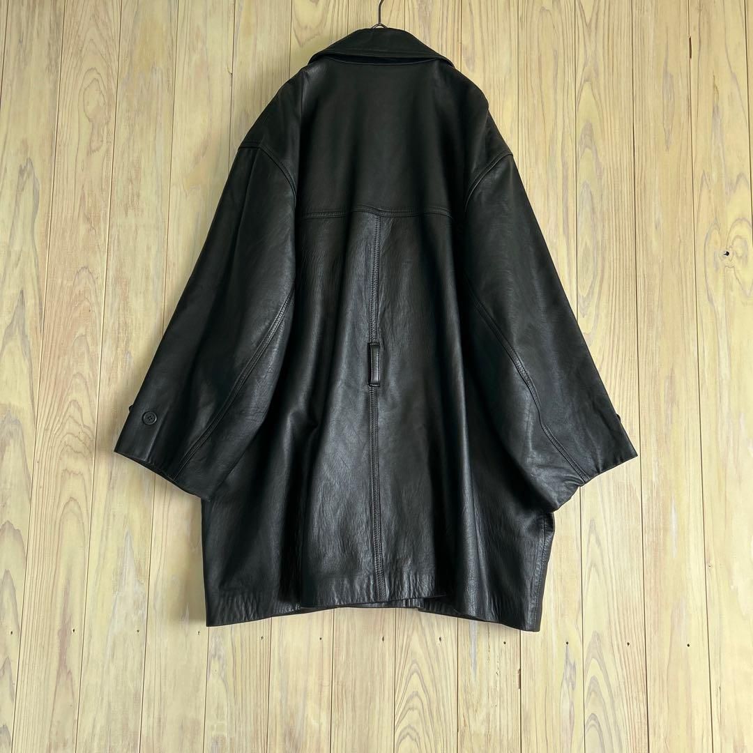未使用級✨00sArchiveVintage ラムレザーダブルブレストコート 黒 未使用級✨00sArchiveVintage ラムレザーダブルブレストコート 黒