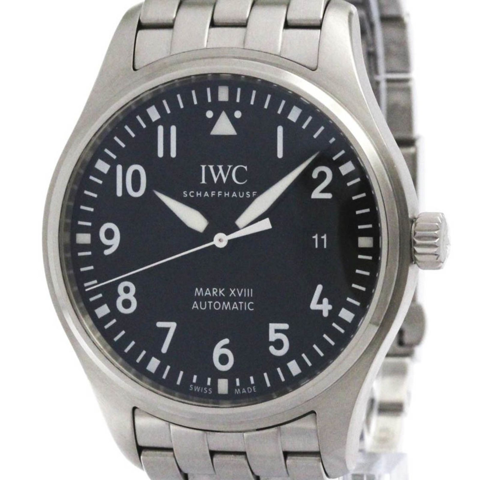 IWC) パイロットウォッチ マーク XVIII 18 ステンレススチール 自動