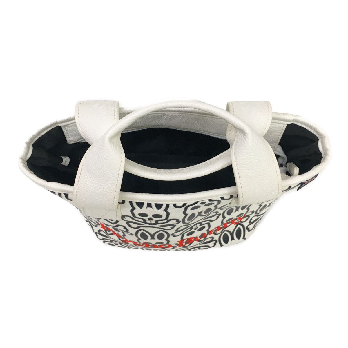 中古 サイコバニー Psycho Bunny カートバッグ ホワイト 白 バニー総柄