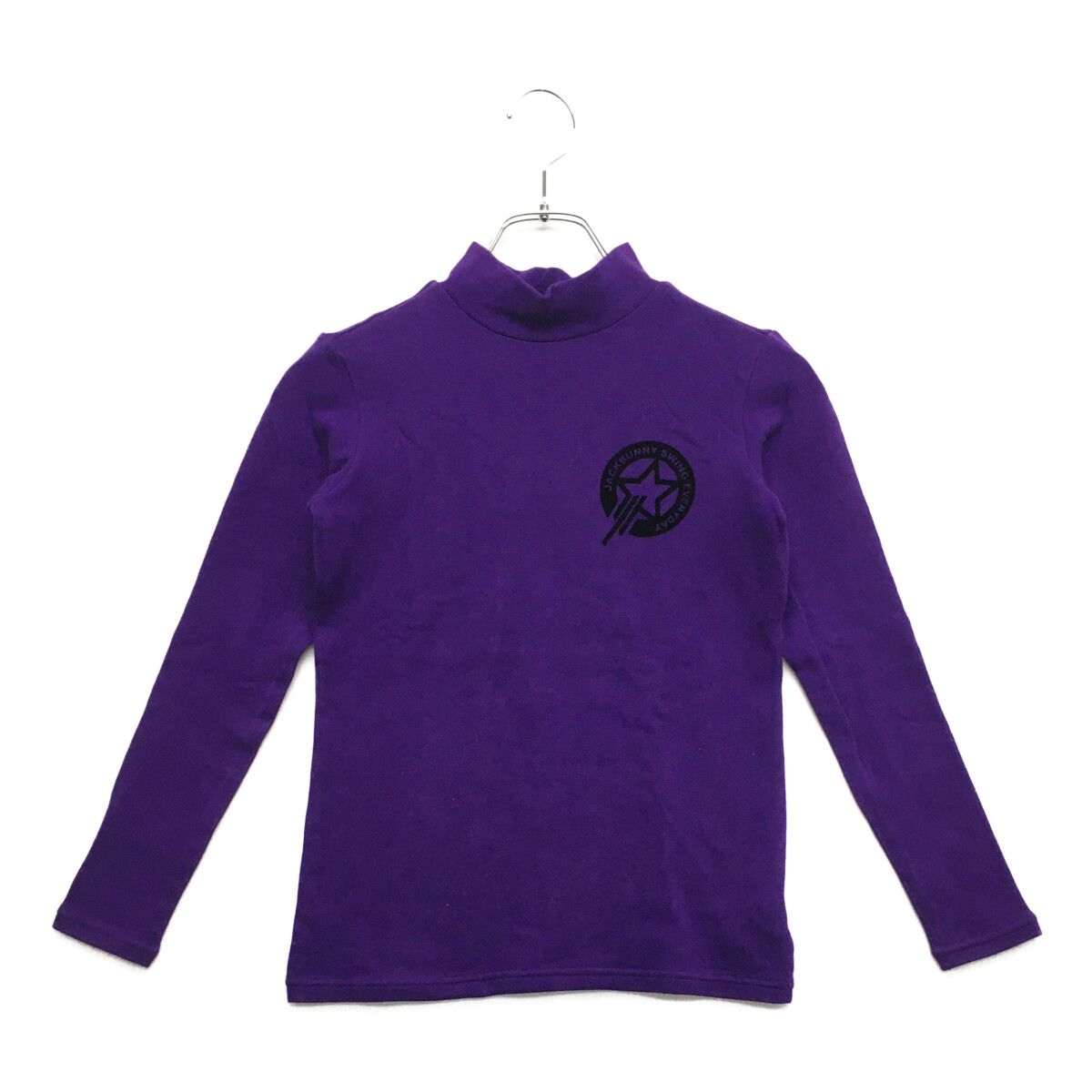 紫 サイズ00起毛ハイネックシャツSS ゴルフウェア ジャックバニー新品