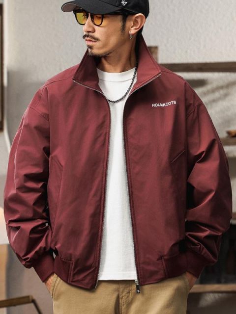 メンズ ファッション 服 男性用 オシャレ シンプル 大人 かっこいい ストリート アメリカン ワーク ジャケット 春 スタンドカラー カジュアル ハイエンド 春 秋 フライト ジャケット