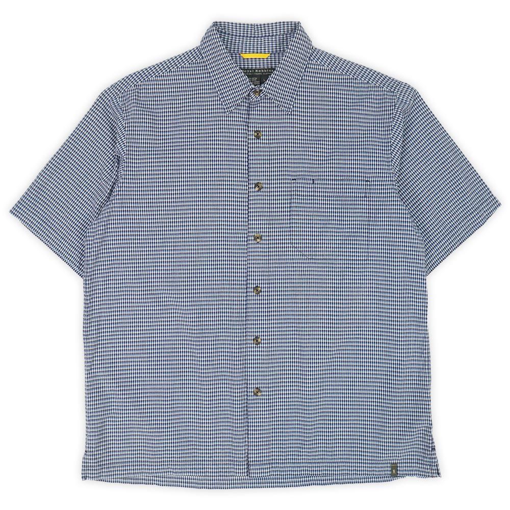 ロイヤルロビンズ Royal Robbins 00s 2000年代 Y2K 半袖 レギュラーカラーシャツ USA ヴィンテージ アメリカ 古着 メンズ シャツ ブルー系 チェック柄 L【中古】