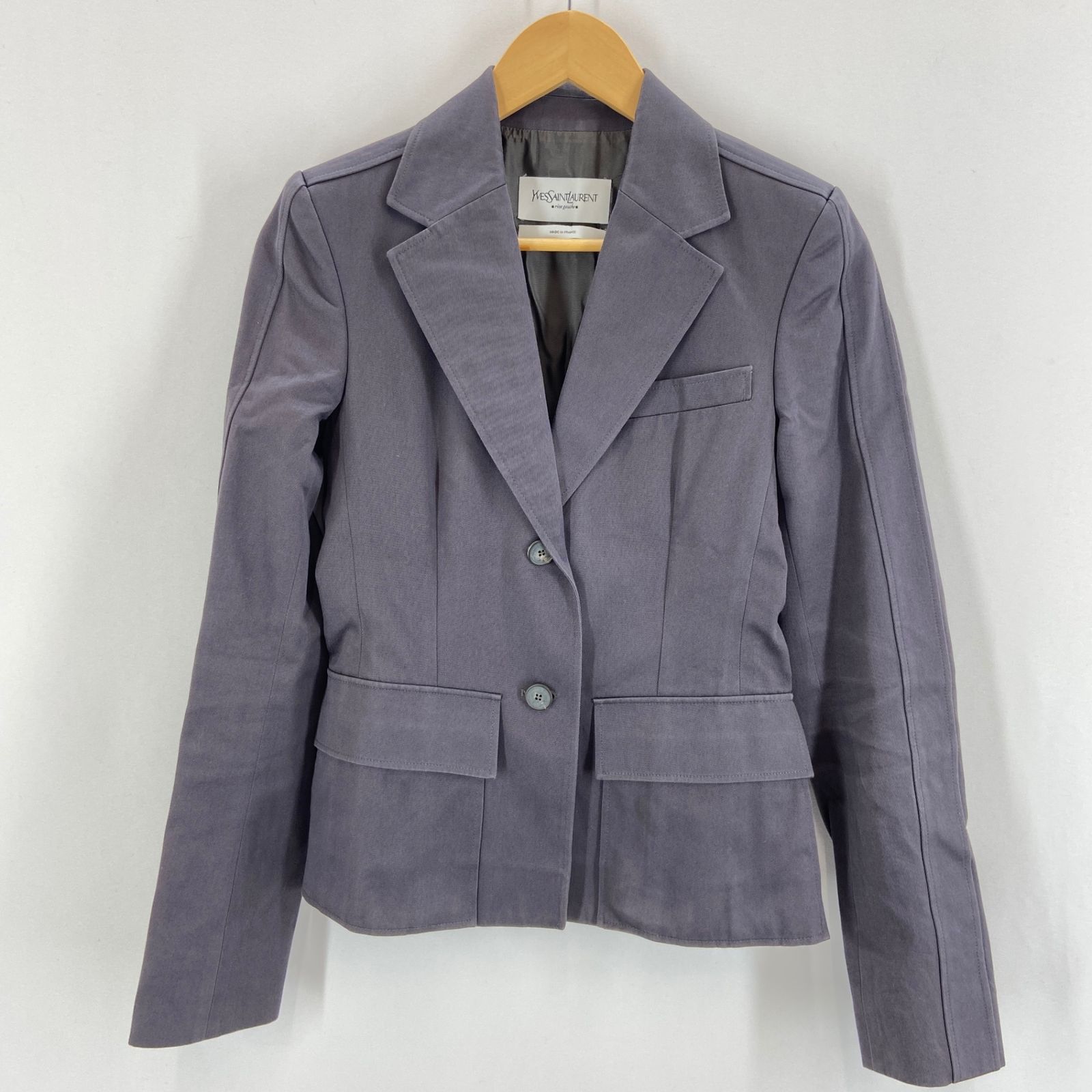 yu サンローラン グレー ウールジャケット Saint Laurent ウール ジャケット | グレー | FARFETCH JP