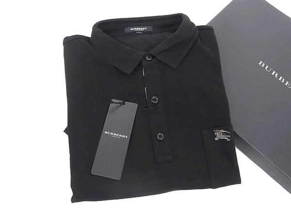 爆買い，限定SALE ■極美品■ BURBERRY バーバリー コットン100％ 半袖 ポロシャツ トップス 表記サイズ L 洋服 メンズ レディース ブラック系 FD3951 半袖シャツ