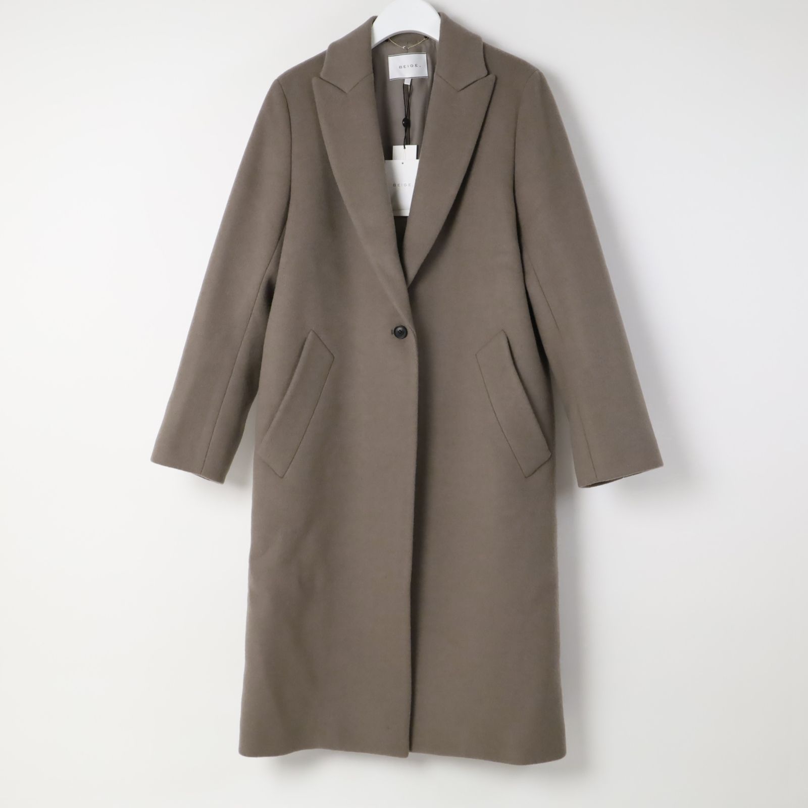 新品 BEIGE ウールリバーロングコート ベイジ CLASSY. 2月号掲載