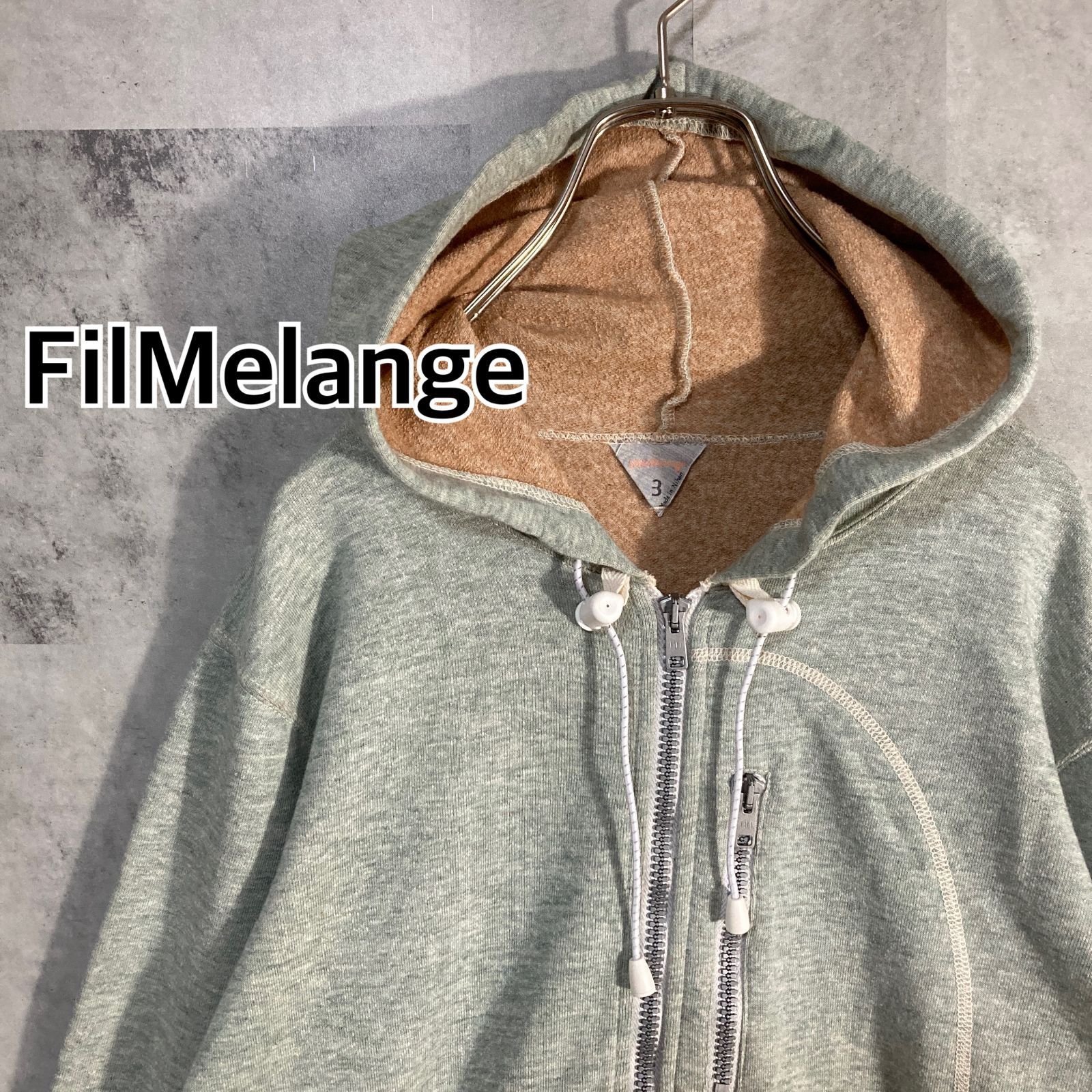日本製 FilMelange フィルメランジェ スウェットパーカー フルジップ 
