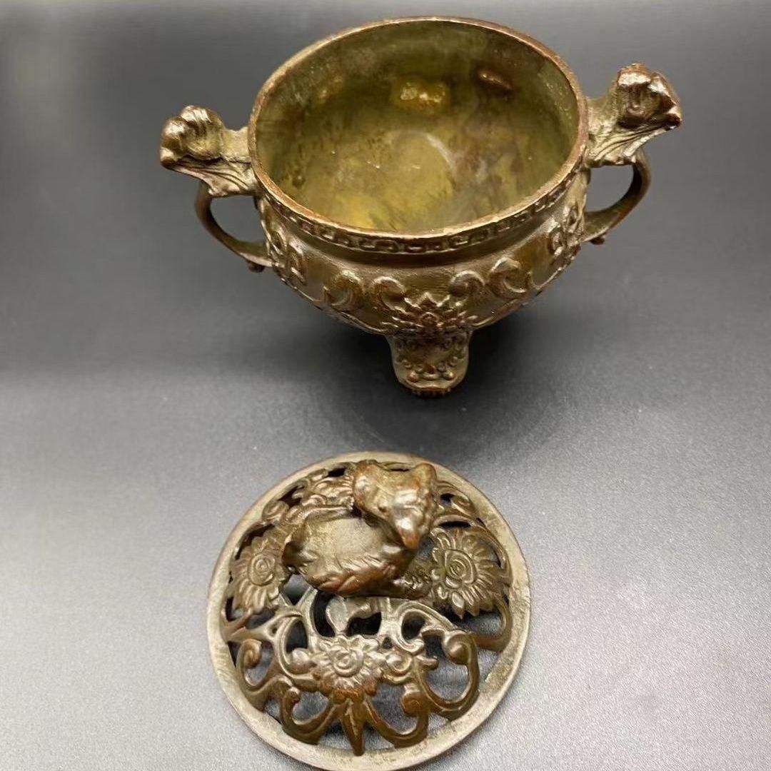瑞獣獅子銅香炉  香道具  工芸品 美術品 置物 瑞獣獅子銅香炉 香道具 工芸品 美術品 置物 - メルカリ