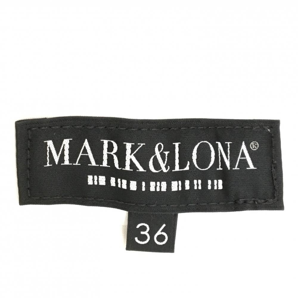 美品】マークアンドロナ ショートパンツ 白 ストレッチ ロゴプリント