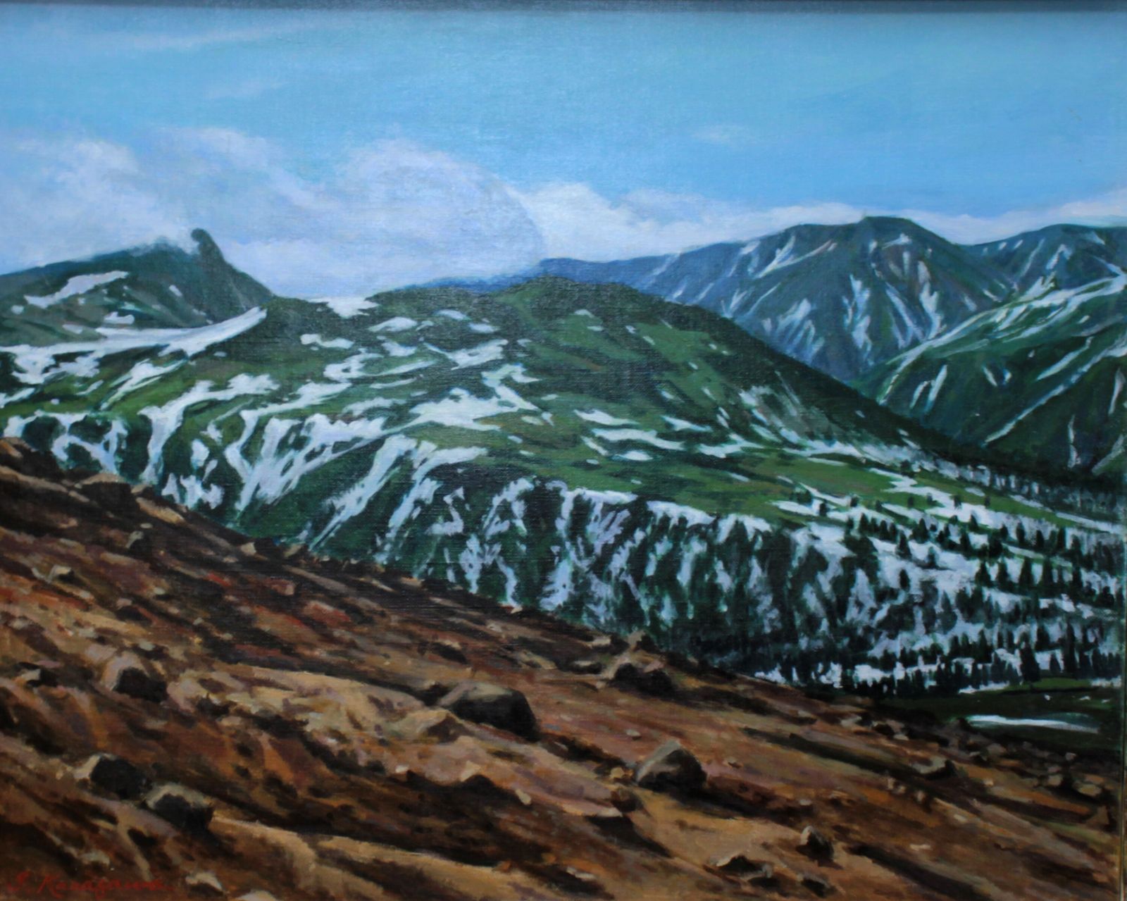 金澤 巌『大いなる山脈、遥かなるトムラウシ』油彩画【真作保証】 絵画 金澤 巌『大いなる山脈、遥かなるトムラウシ』油彩画【真作保証