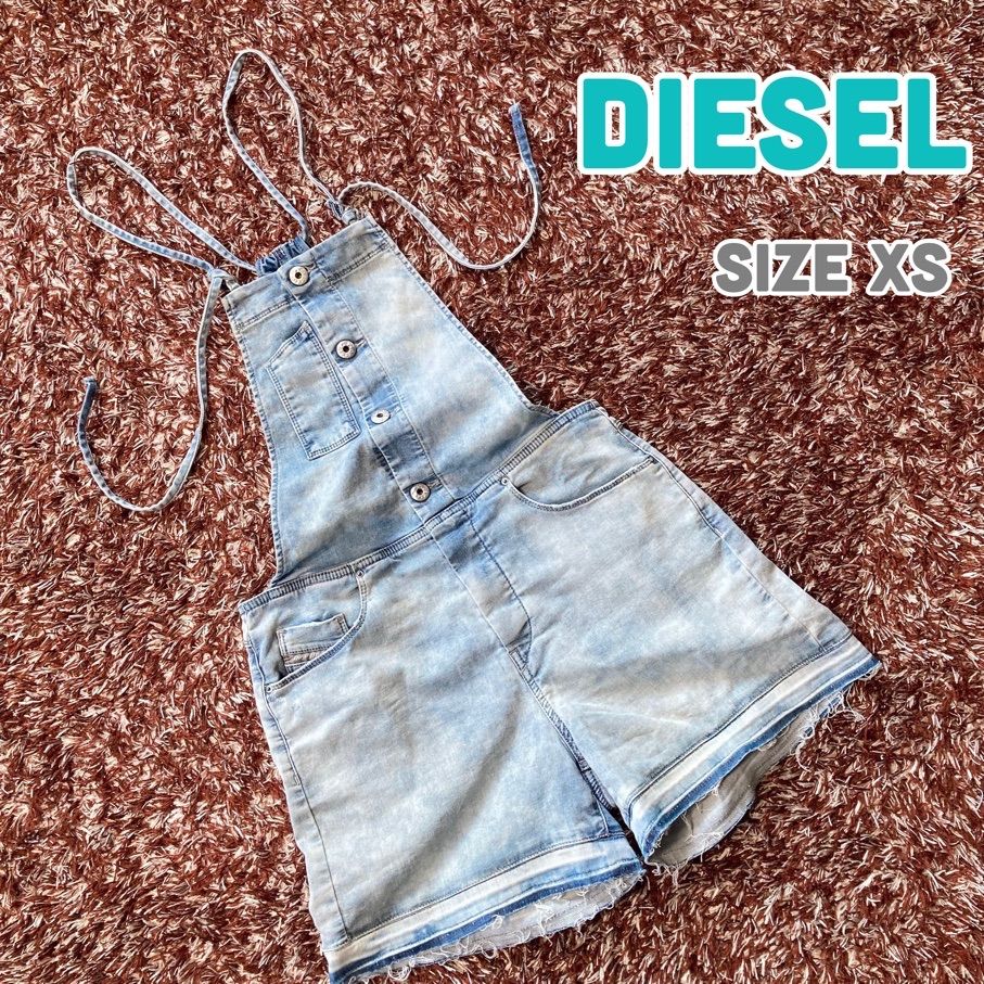 DIESEL ディーゼル ヴィンテージ加工 サロペットショートパンツ デニム 