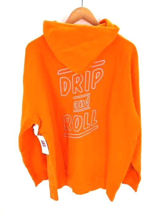 ドリップアンドロール DRIP&ROLL 一二三屋 ロゴプリントパーカー メン 