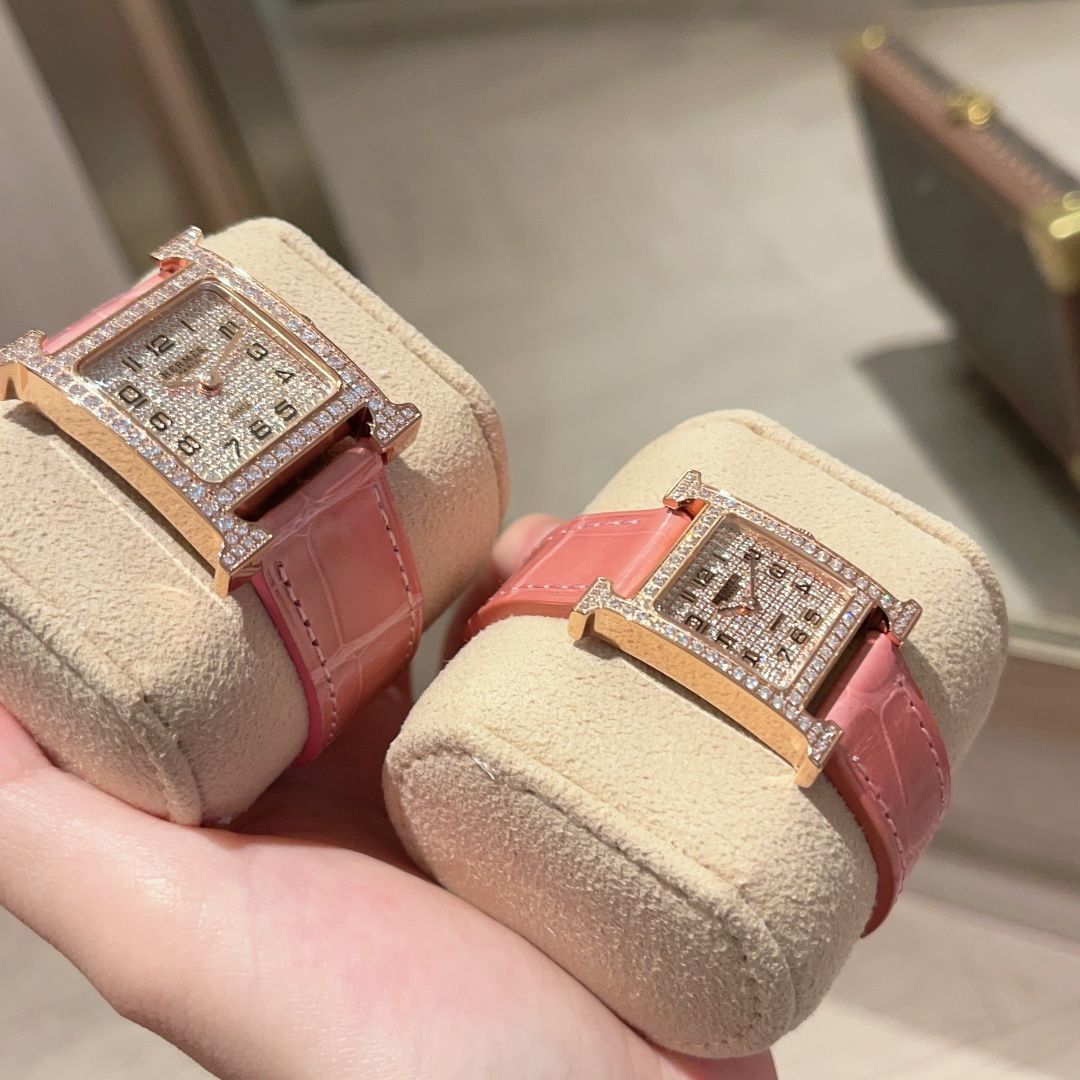 HERMES◇クォーツ腕時計/アナログ/レザー/SLV/BRW