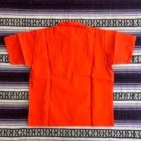 アメリカ製 90年代 デッドストック アイテム BEN DAVIS ベンデイビス ハーフジップ 半袖 ワークシャツ オレンジ Y2K 当時物 MADE IN USA