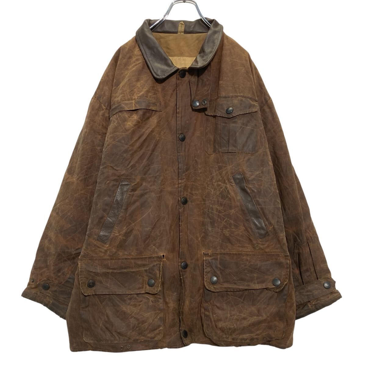 Barbour BUSHMAN オイルドジャケット L ブラウン バブアー ブッシュ 