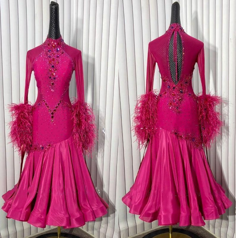 新品未使用オーダーメイド 社交ダンス衣装 スタンダードドレス