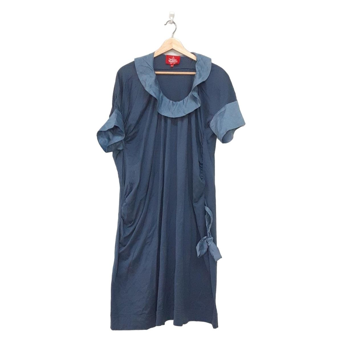 ヴィヴィアンウエストウッドレッドレーベル ワンピース サイズ00 XS レディース - ブルーグレー 半袖 ロング