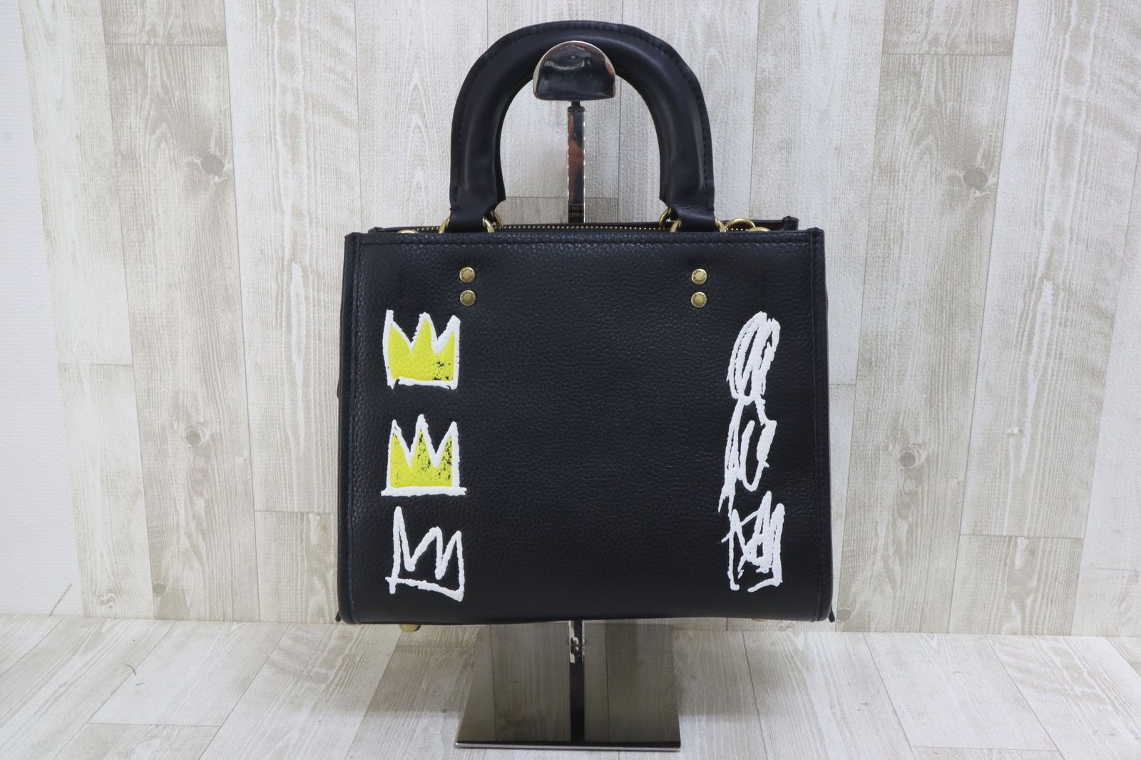 【激レア】Coach ジャン　ミシェル　バスキア ローグバッグ　グレー　バナナ 激レア】Coach ジャン ミシェル バスキア ローグバッグ グレー