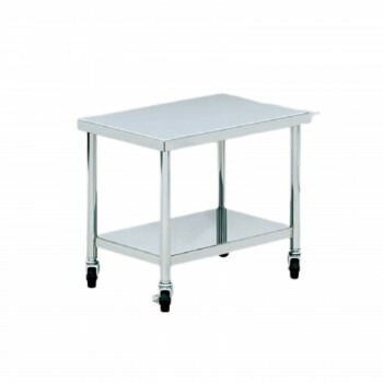 高田ベッド製作所 A型ステンレス器械台 ステンレス製ワゴン キャスター付き TB-94