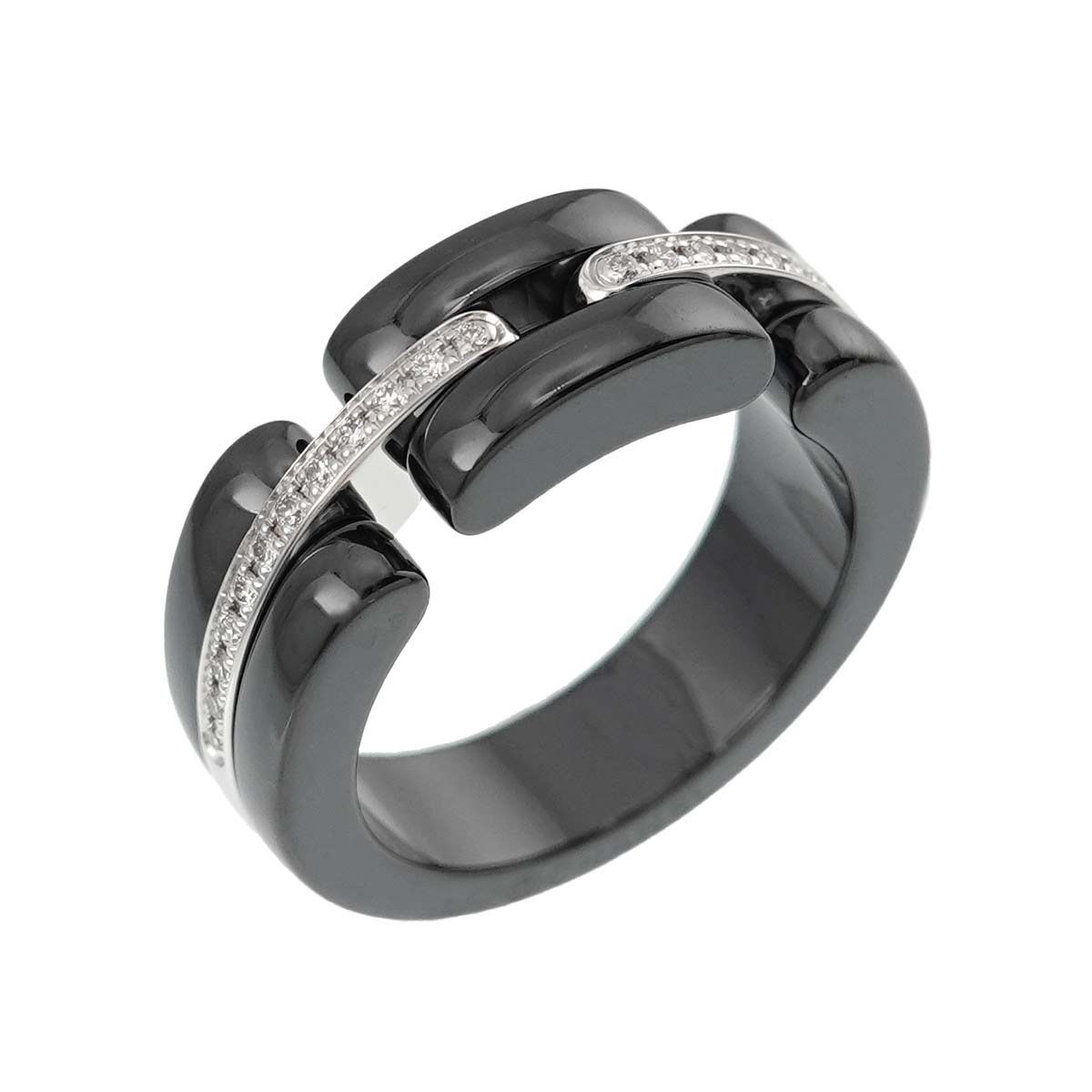 シャネル CHANEL ウルトラ #49 リング ダイヤ K18 WG ブラック 