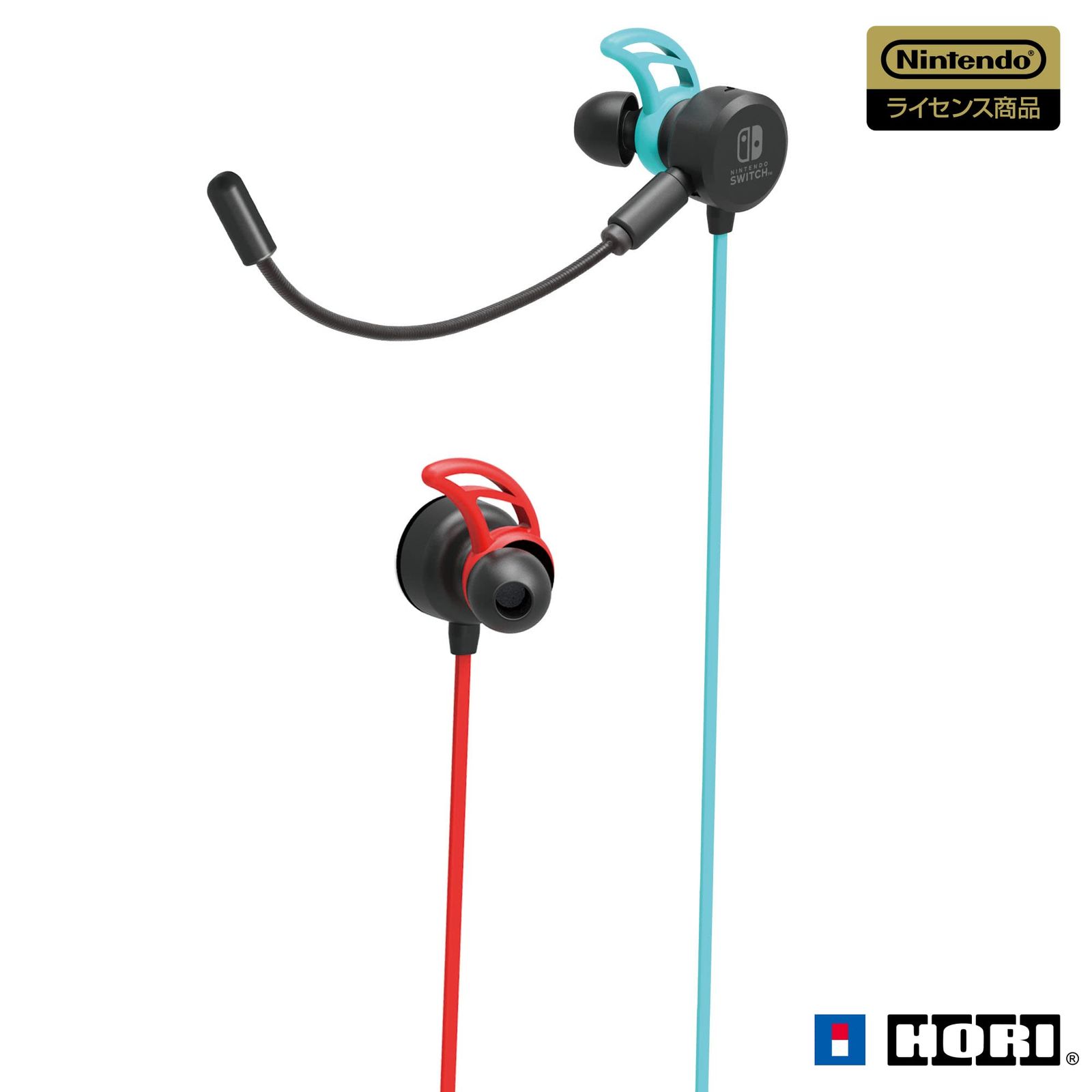 ホリ 【任天堂ライセンス商品】ミキサー付き ホリゲーミングヘッドセット インイヤー for Nintendo Switch ネオンブルー・ネオンレッド【Nintendo Switch Online ボイスチャット対応】 [ネオン] [インイ