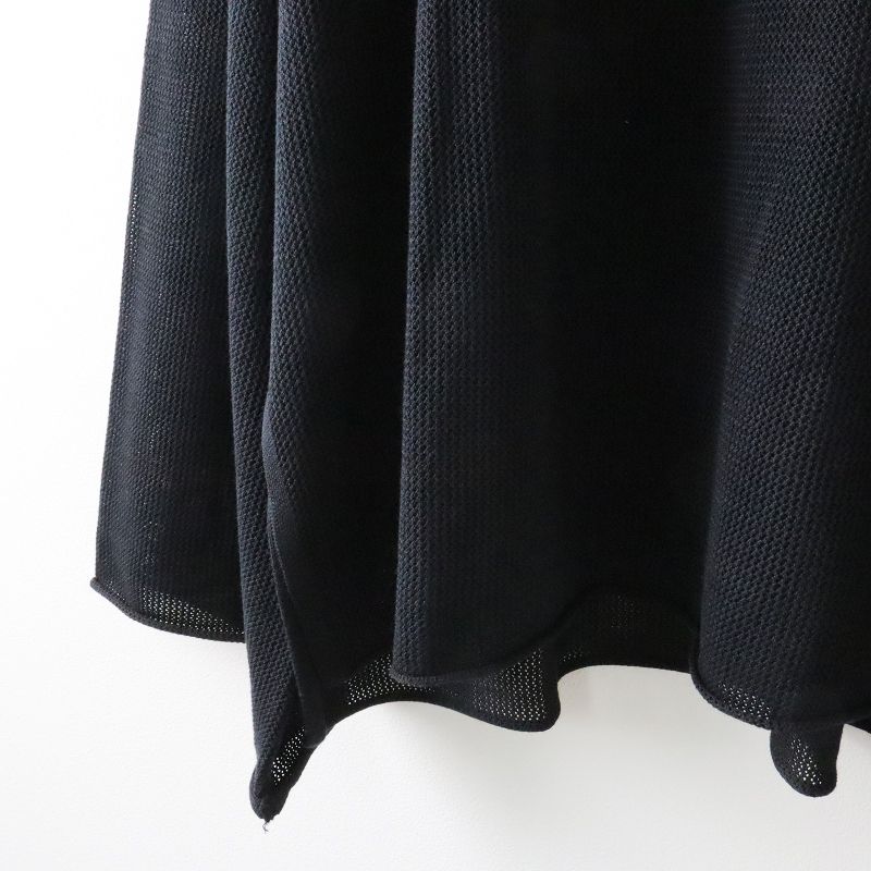 美品 2023 L'Appartement アパルトモン PIMA COTTON SILK VNECK KNIT ピマコットンシルクVネックニットトップス/クロ【2400013460132】