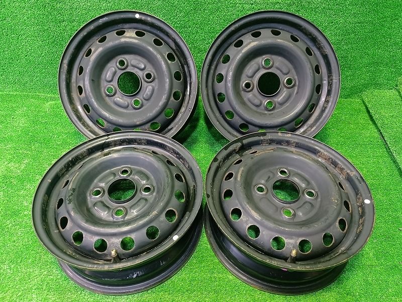 ダイハツ DAIHATSU 純正 ハイゼット S510P ホイール スチール クロ 12インチ 4.00B 4穴 4本 100