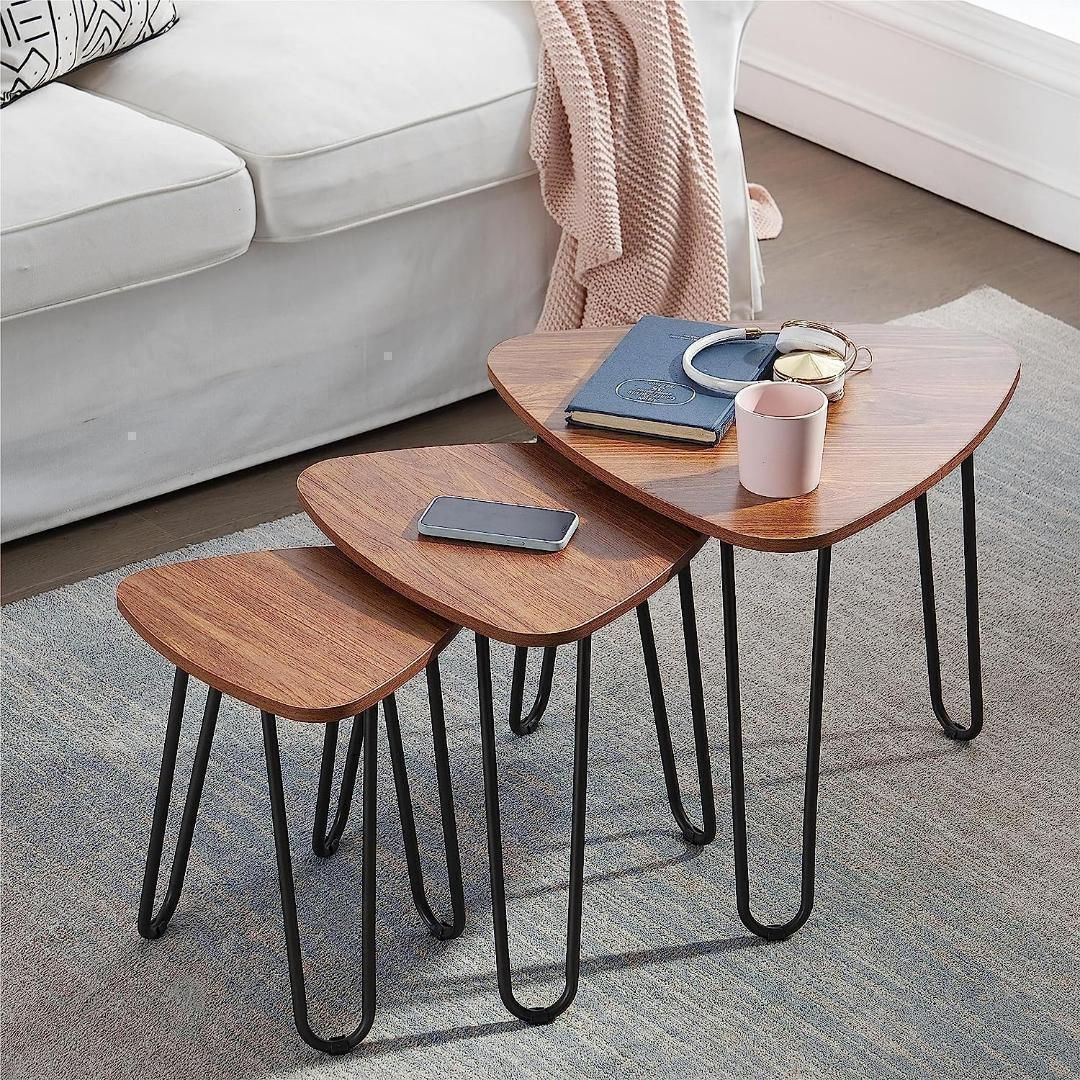 コーヒーテーブル ネストテーブル おしゃれ 北欧 3点セット 幅56/44/36  