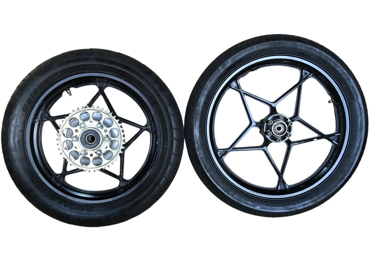 スズキ GSX1100S カタナ 前後 ホイール セット 星型 フロントリア振れ無し 19×1.85 17×2.50 TOS-Z4312