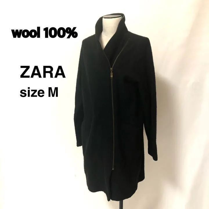 ZARA ザラ ニットコート レディース Mサイズ ウール100% - メルカリ