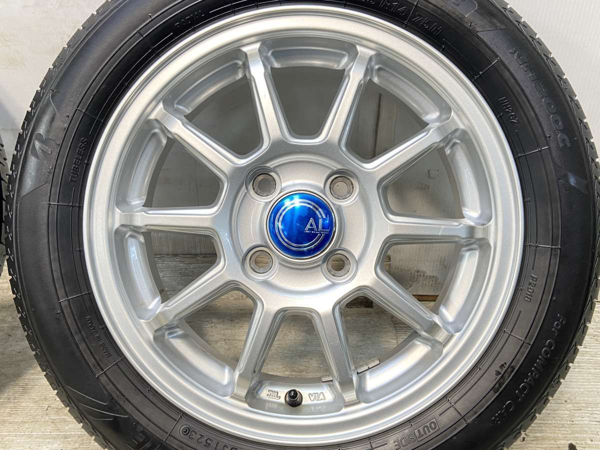 155/65R14 nブリヂストン エコピア NH200C n AL n14x4.5 44 100-4穴 n中古