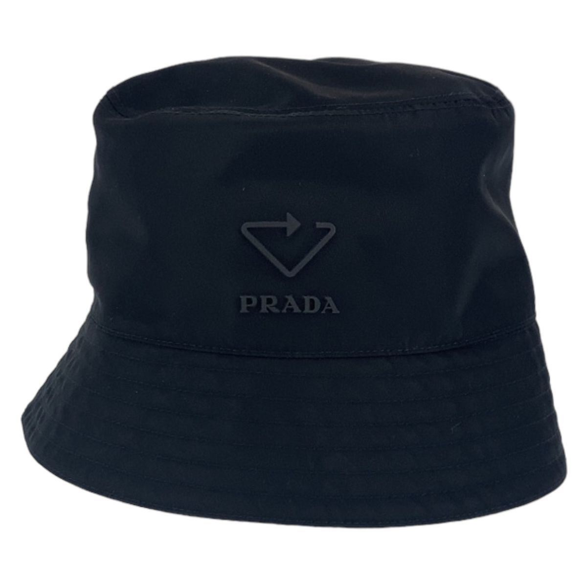 超美品 PRADA プラダ リナイロン 三角ロゴ 男女兼用 サイズS 内径56-57cmくらい ブラック 黒 ナイロン バケハ バケットハット  404368【中古】 - メルカリ