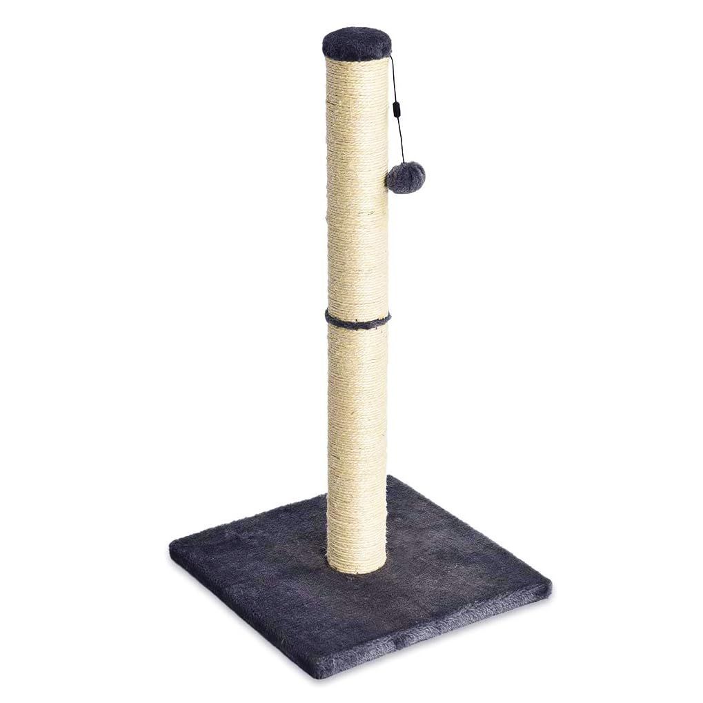ベーシック 猫 爪とぎ ポール ダークグレー スクラッチポスト 40.01 x 40.01 x 80.01 cm